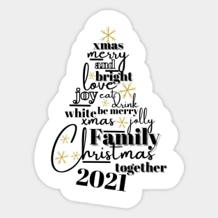 Family Christmas 2021 Sticker